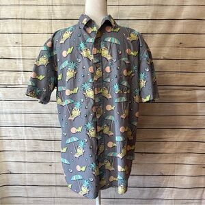 Tipsy Elves Mens Size Large Pineapple Short Sleeve Button Up Short‎ Sleeve Shirt